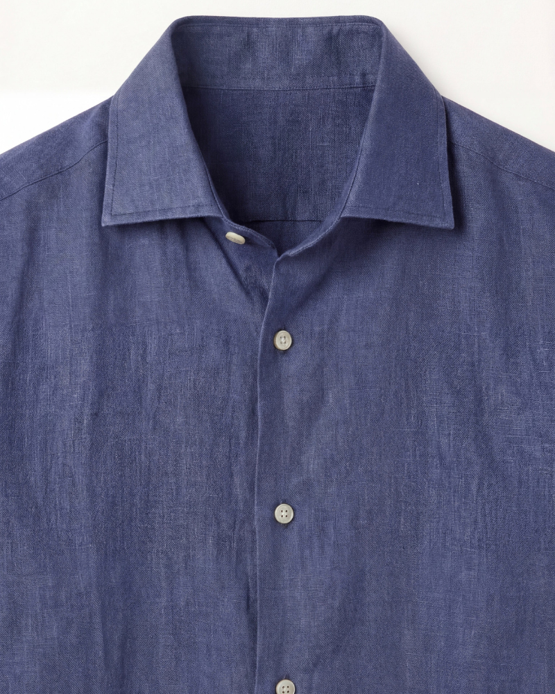 CAPRI LINEN SHIRT - NAVY BLUE
