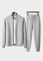 Pure Extra-Fine Merino Wool Light Gray Luzzo Set