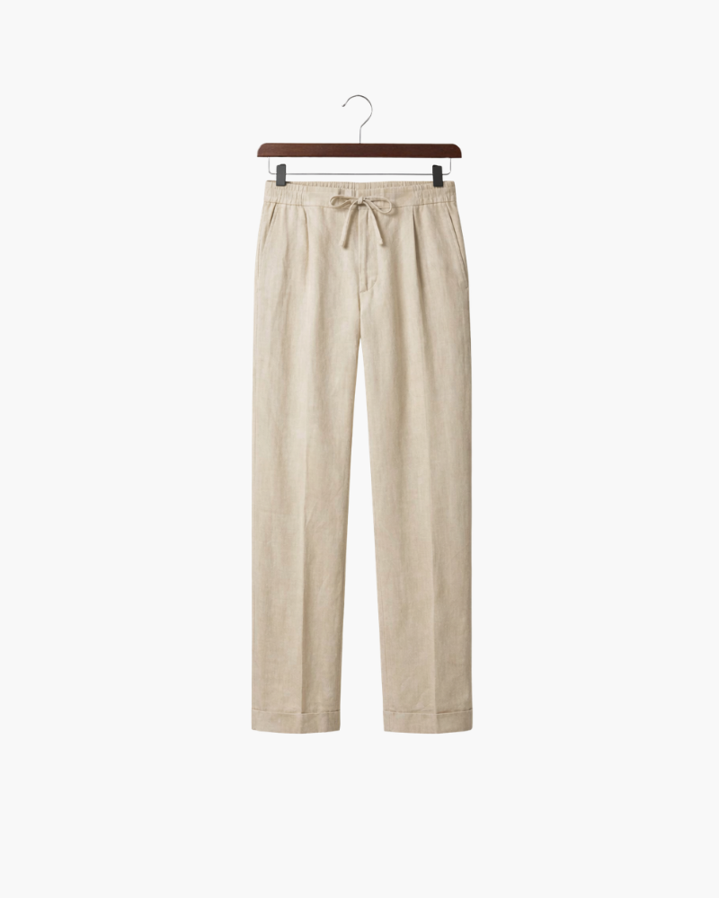 SILANA LINEN TROUSERS - SAND