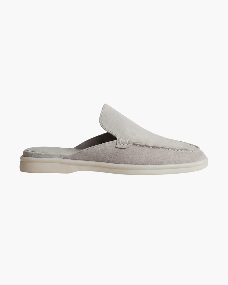 PORTSIDE SUEDE MULE - LIGHT GREY