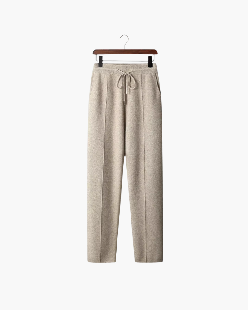 CASHMERE LEISURE STRAIGHT PANTS