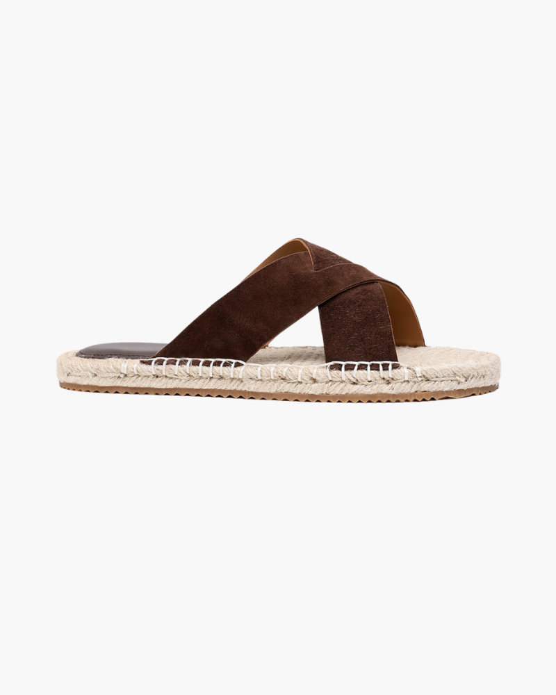 SHEEP SUEDE SANDAL - COFFEE