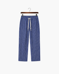 VIENA STRIPE LINEN TROUSERS - BLUE