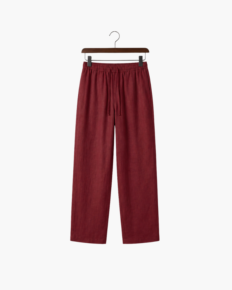 CATANIA LINEN TROUSERS - RED