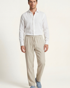 CATANIA LINEN TROUSERS - BEIGE