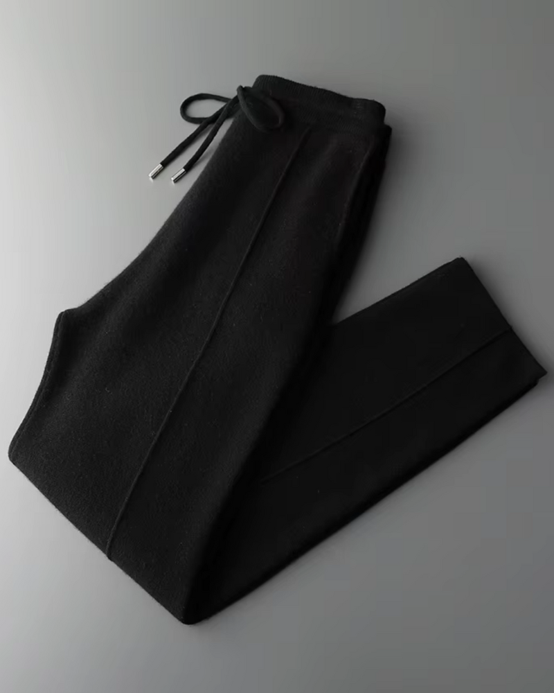 CASHMERE LEISURE STRAIGHT PANTS