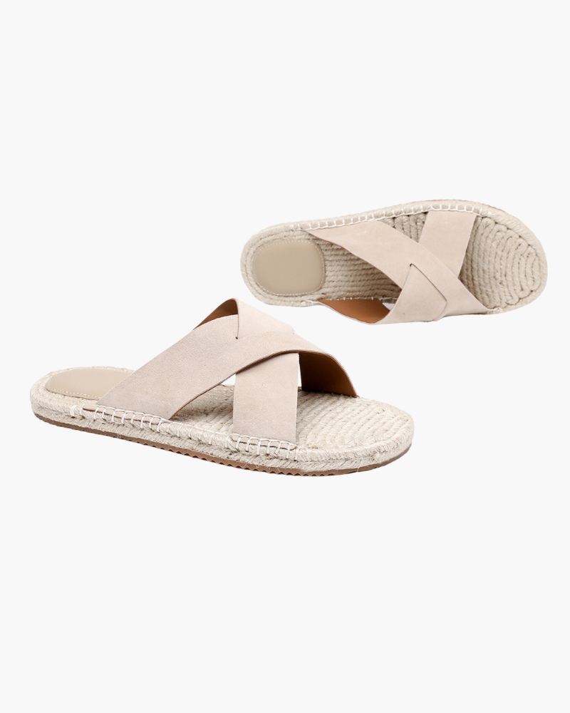 SHEEP SUEDE SANDAL - IVORY
