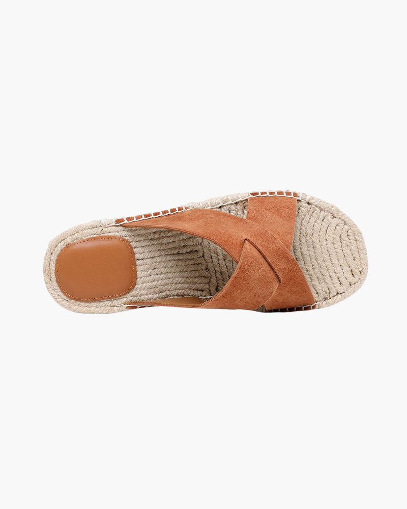 SHEEP SUEDE SANDAL - MOCHA