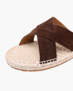 SHEEP SUEDE SANDAL - COFFEE