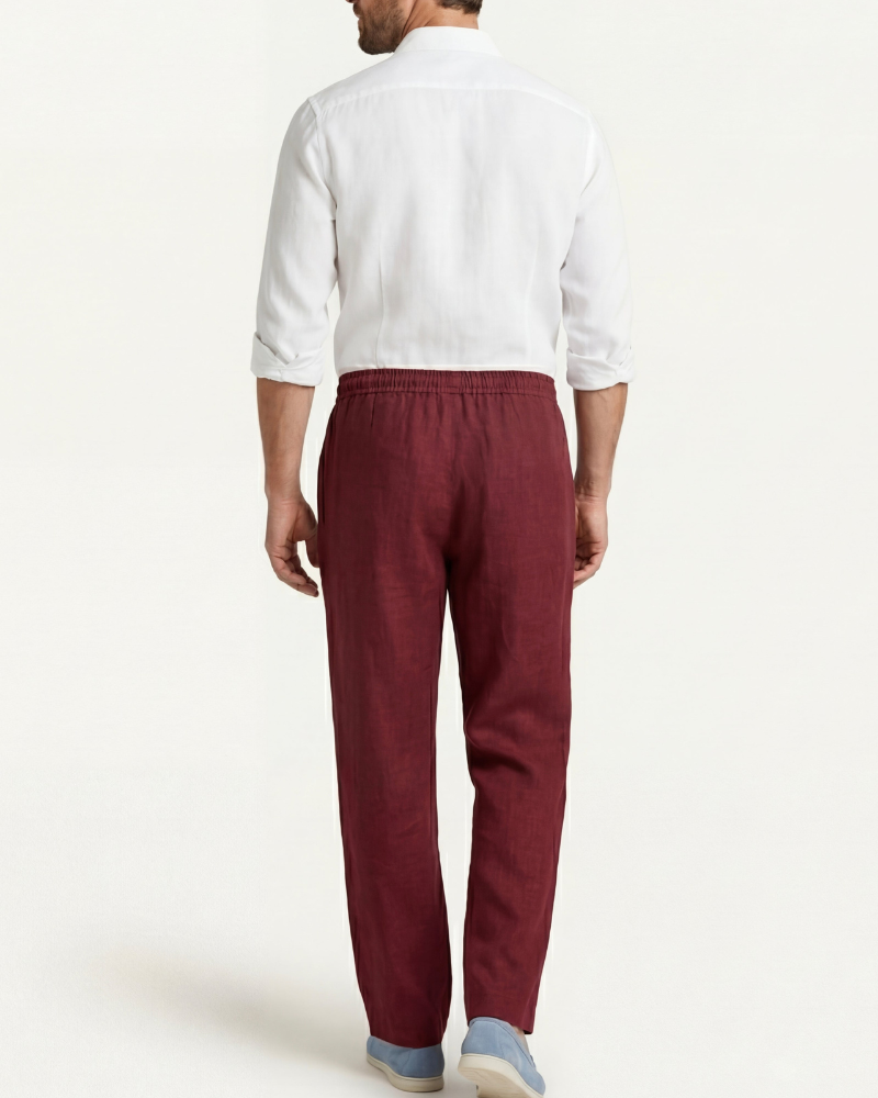 CATANIA LINEN TROUSERS - RED