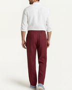 CATANIA LINEN TROUSERS - RED