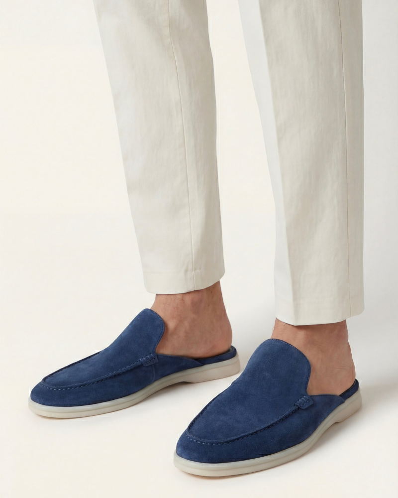 PORTSIDE SUEDE MULE - BLUE