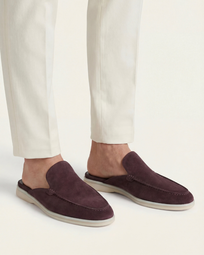 PORTSIDE SUEDE MULE - COFFEE