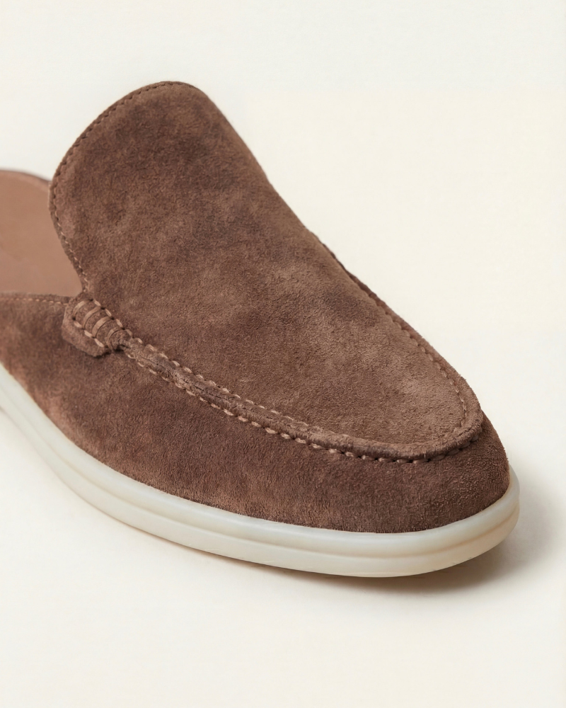 PORTSIDE SUEDE MULE - BROWN