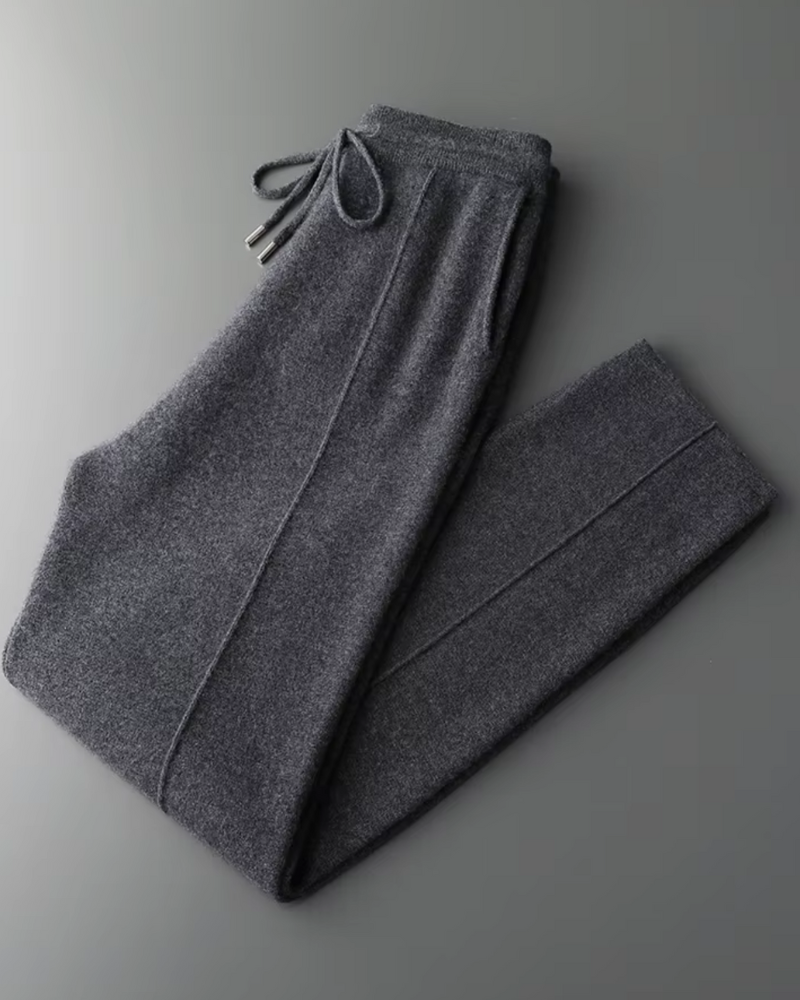 CASHMERE LEISURE STRAIGHT PANTS