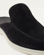 PORTSIDE SUEDE MULE - BLACK