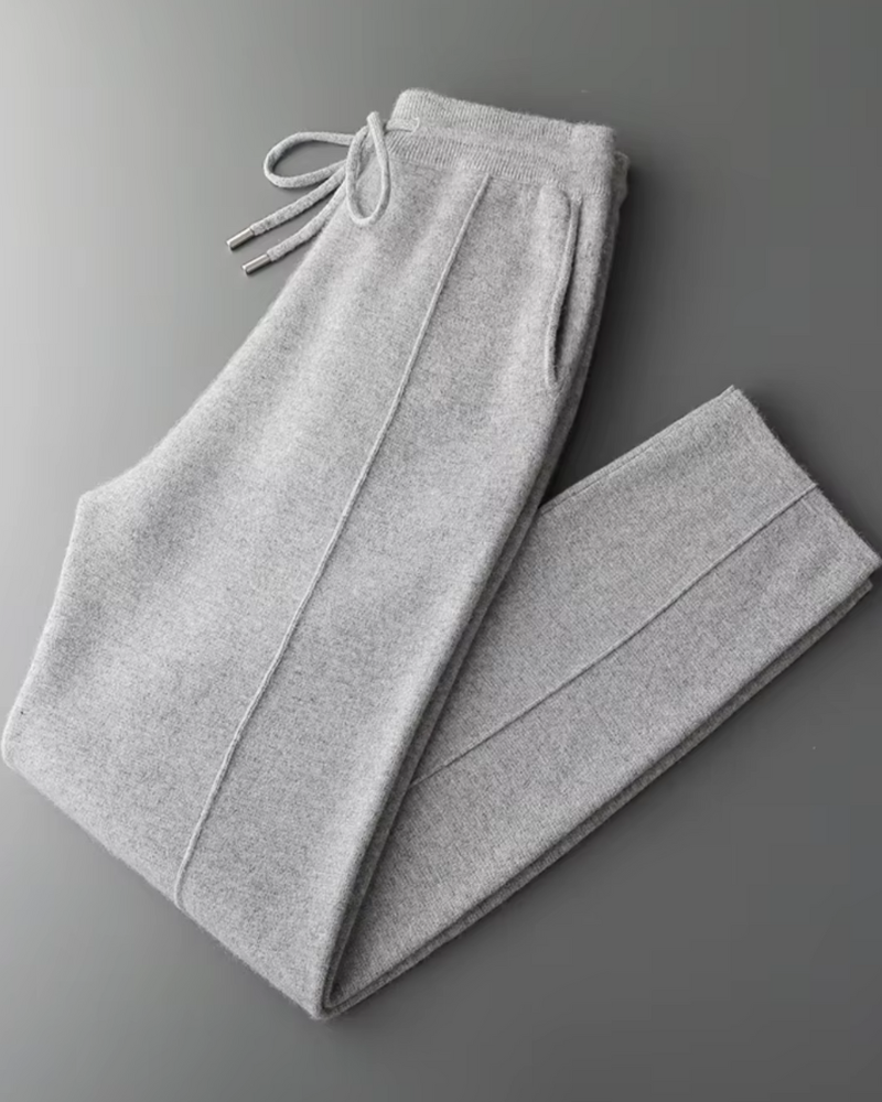 CASHMERE LEISURE STRAIGHT PANTS