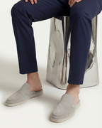 PORTSIDE SUEDE MULE - LIGHT GREY