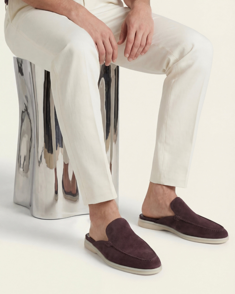 PORTSIDE SUEDE MULE - COFFEE