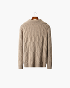 CASHMERE CABLE HALF ZIP