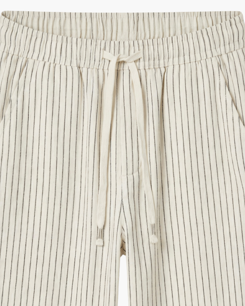 VIENA STRIPE LINEN TROUSERS - BEIGE