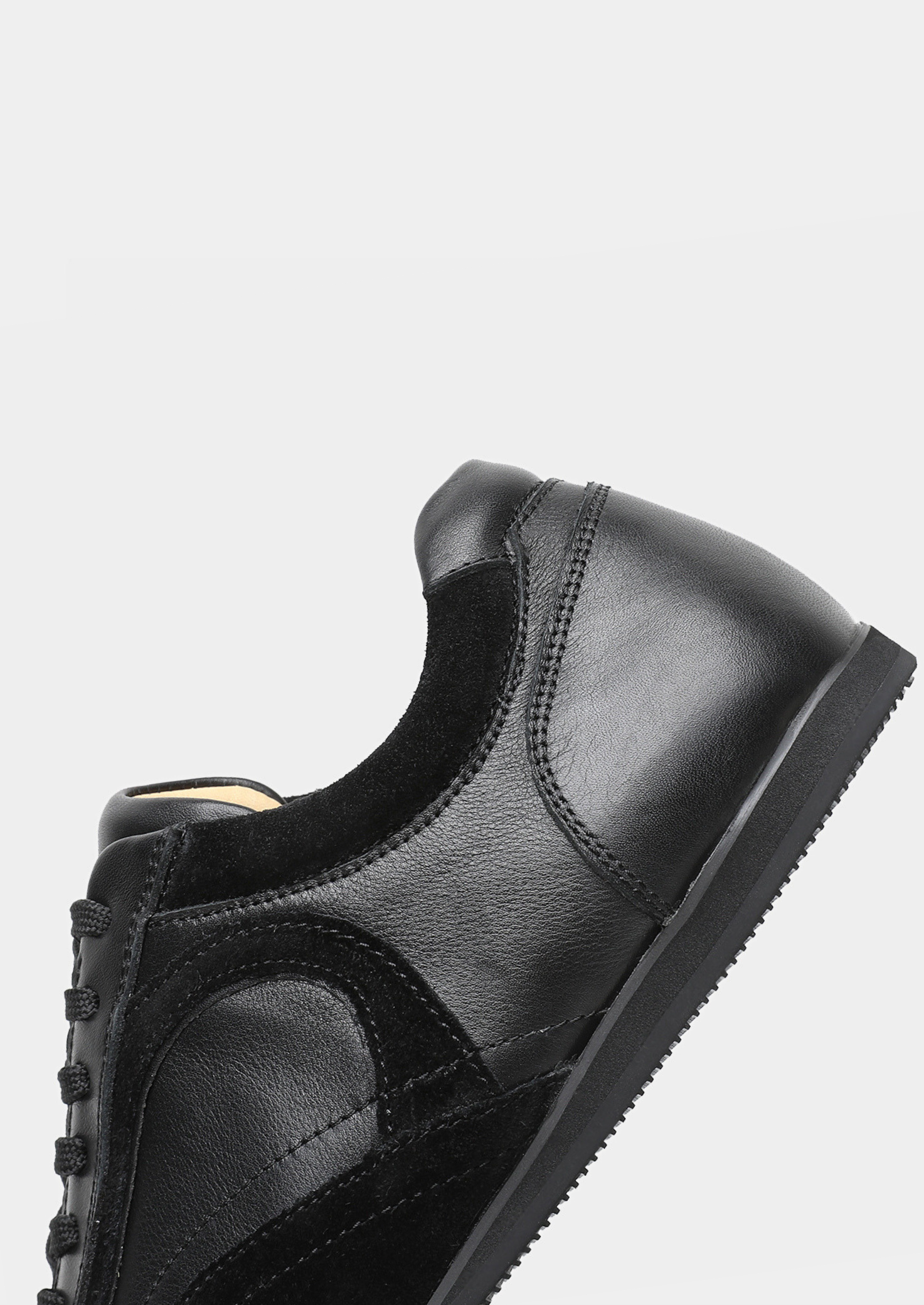 Black Retro Hybrid Suede Leather Runner
