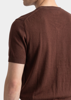 ESSENTIAL COFFEE KNITTED CREWNECK T-SHIRT