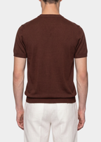 ESSENTIAL COFFEE KNITTED CREWNECK T-SHIRT