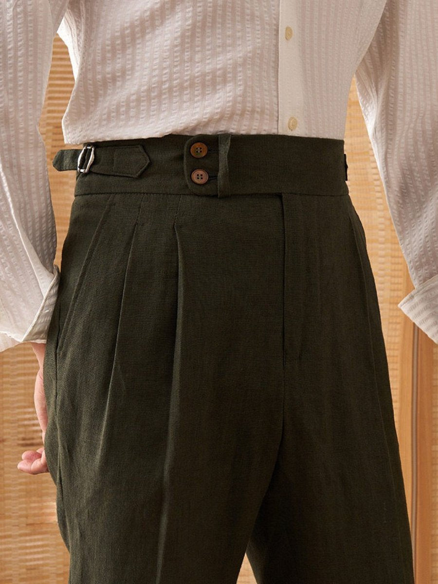 Marini Capri High Waisted Linen Pants