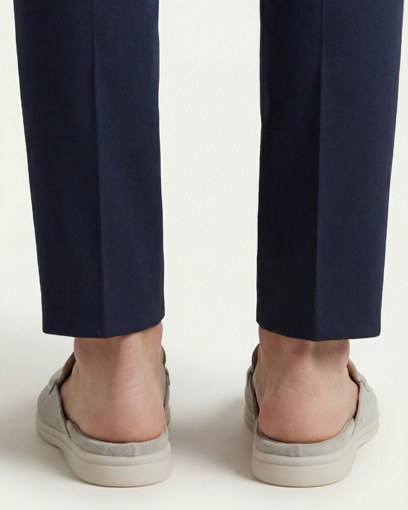 PORTSIDE SUEDE MULE - LIGHT GREY
