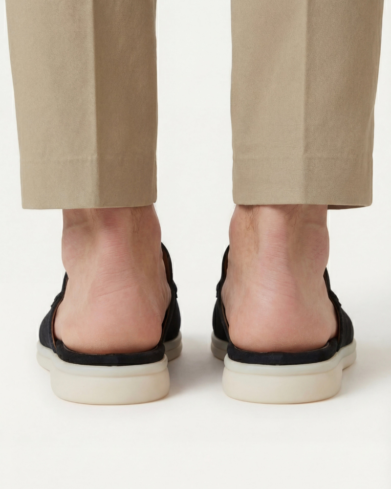 PORTSIDE SUEDE MULE - BLACK
