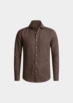 Portofino Coastal Shirt - Dark Brown