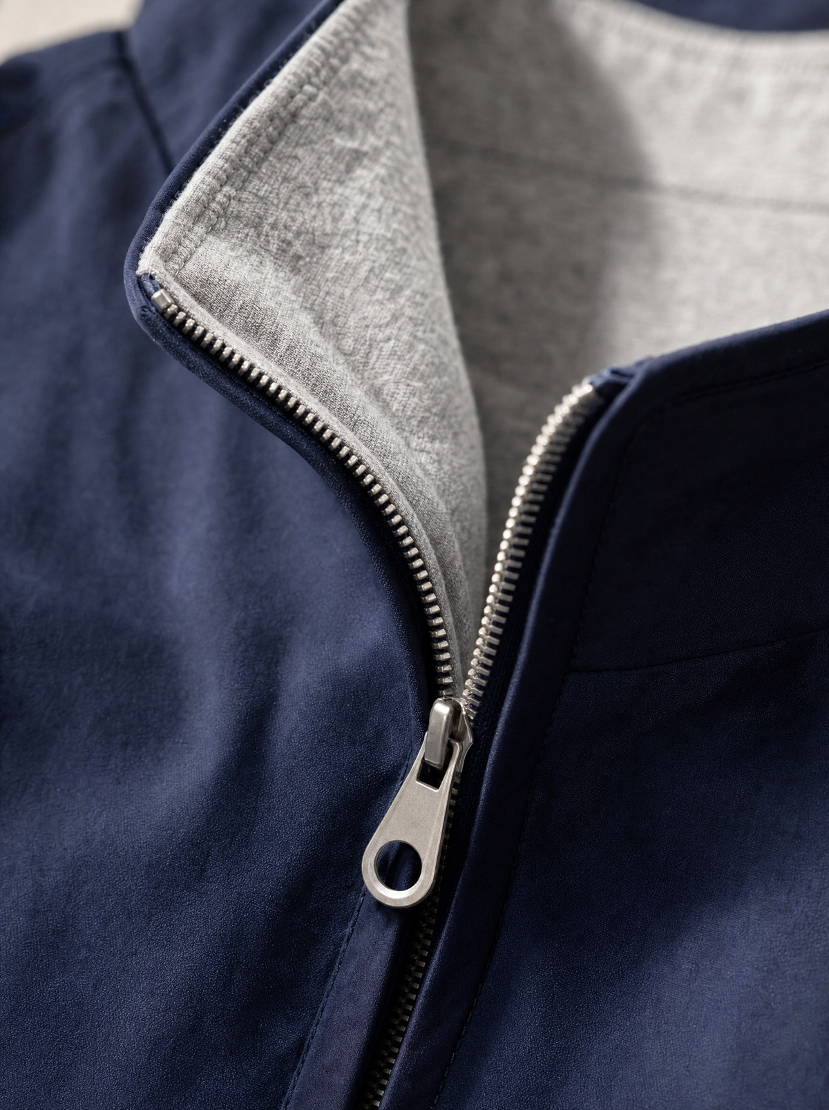 Navy Blue Technical Windbreaker Jacket