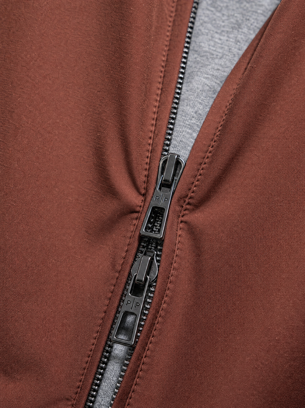 Brick Red Technical Windbreaker Jacket