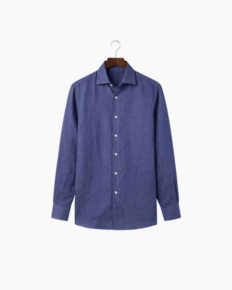 CAPRI LINEN SHIRT - NAVY BLUE