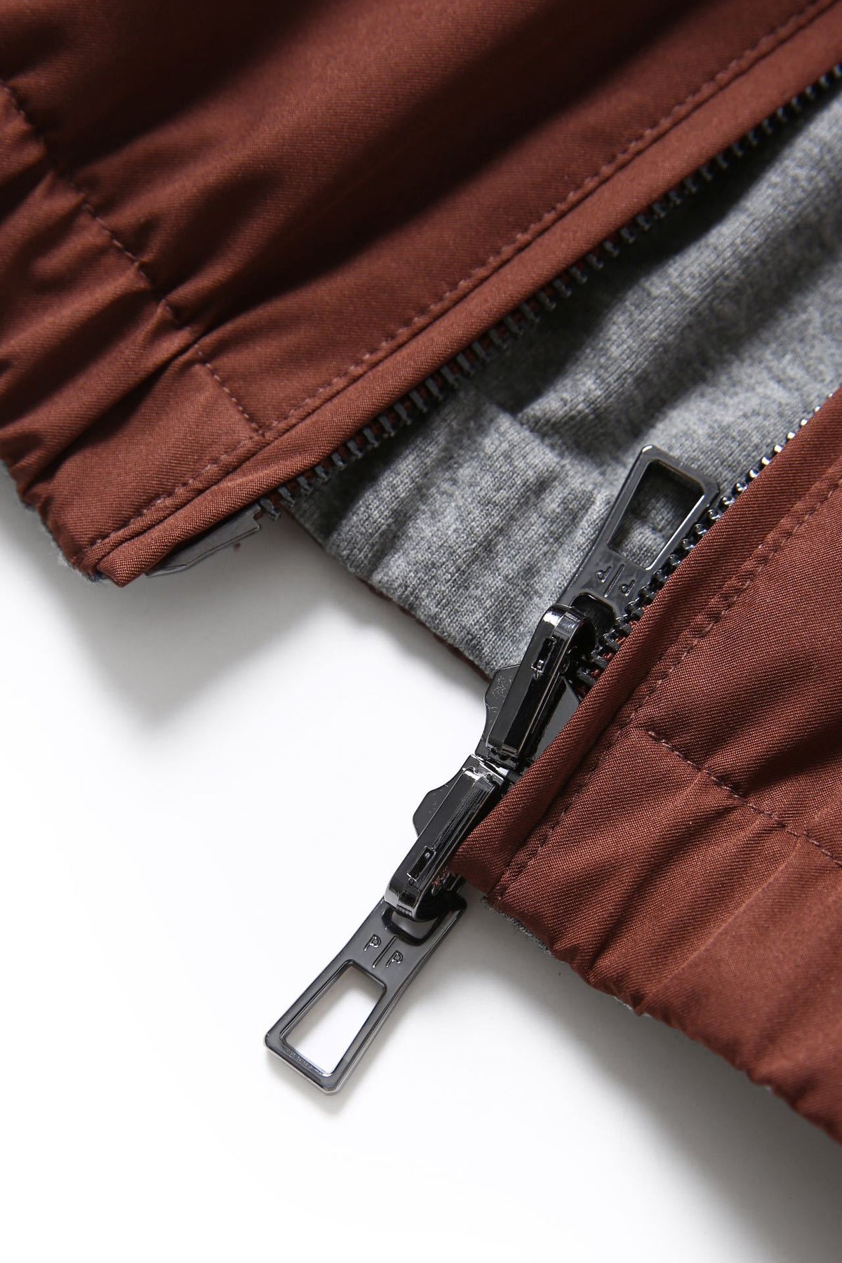 Brick Red Technical Windbreaker Jacket