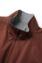 Brick Red Technical Windbreaker Jacket