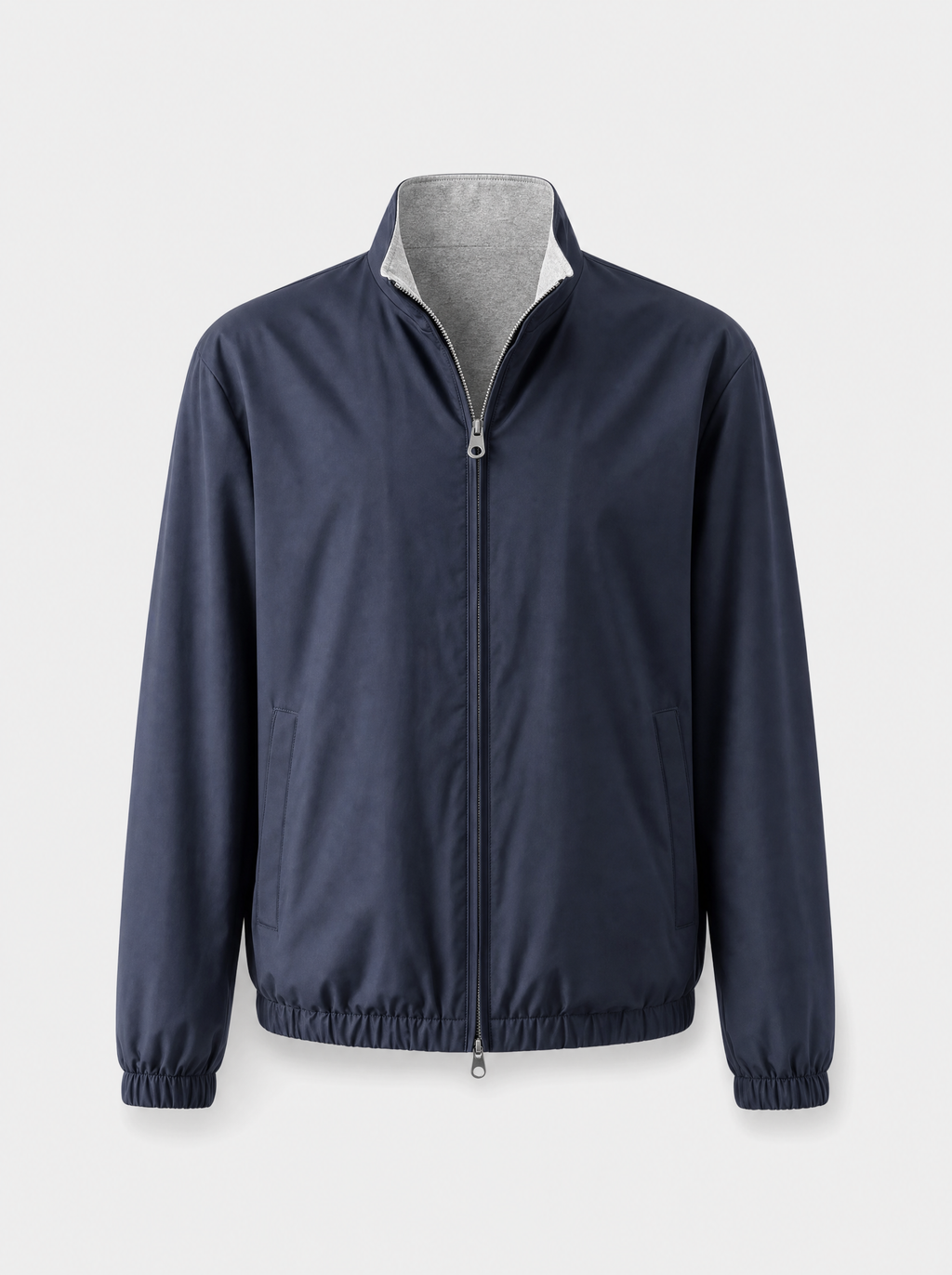 Navy Blue Technical Windbreaker Jacket