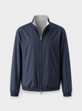 Navy Blue Technical Windbreaker Jacket