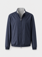 Navy Blue Technical Windbreaker Jacket