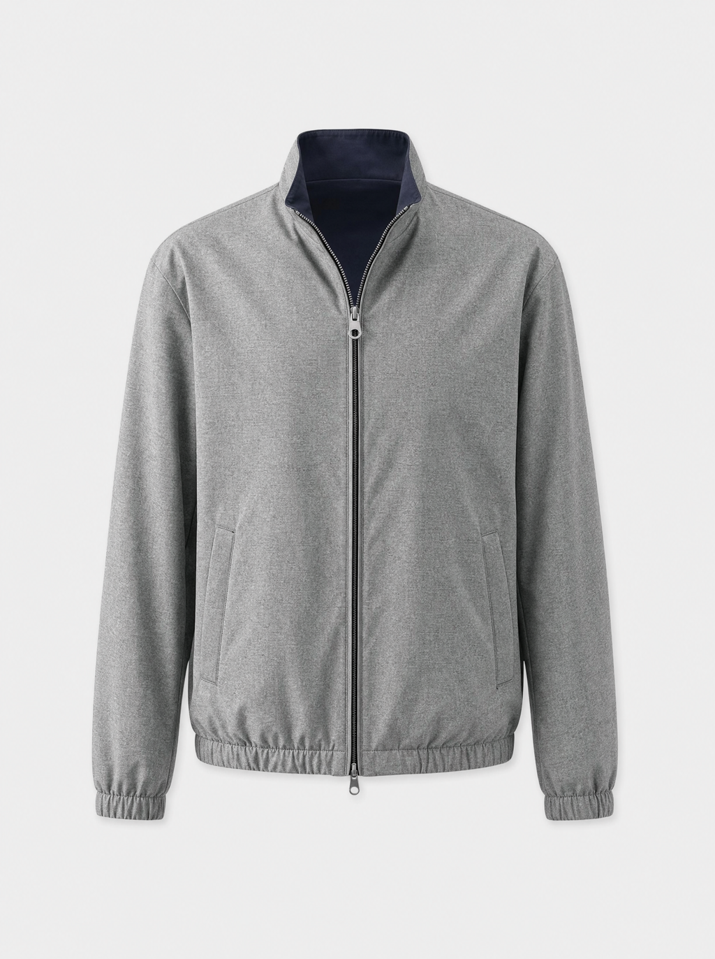 Navy Blue Technical Windbreaker Jacket