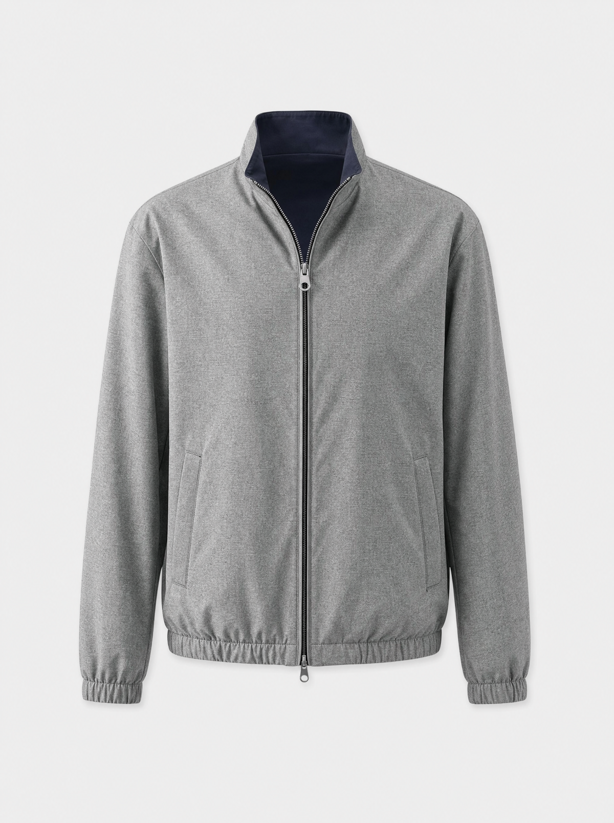 Navy Blue Technical Windbreaker Jacket